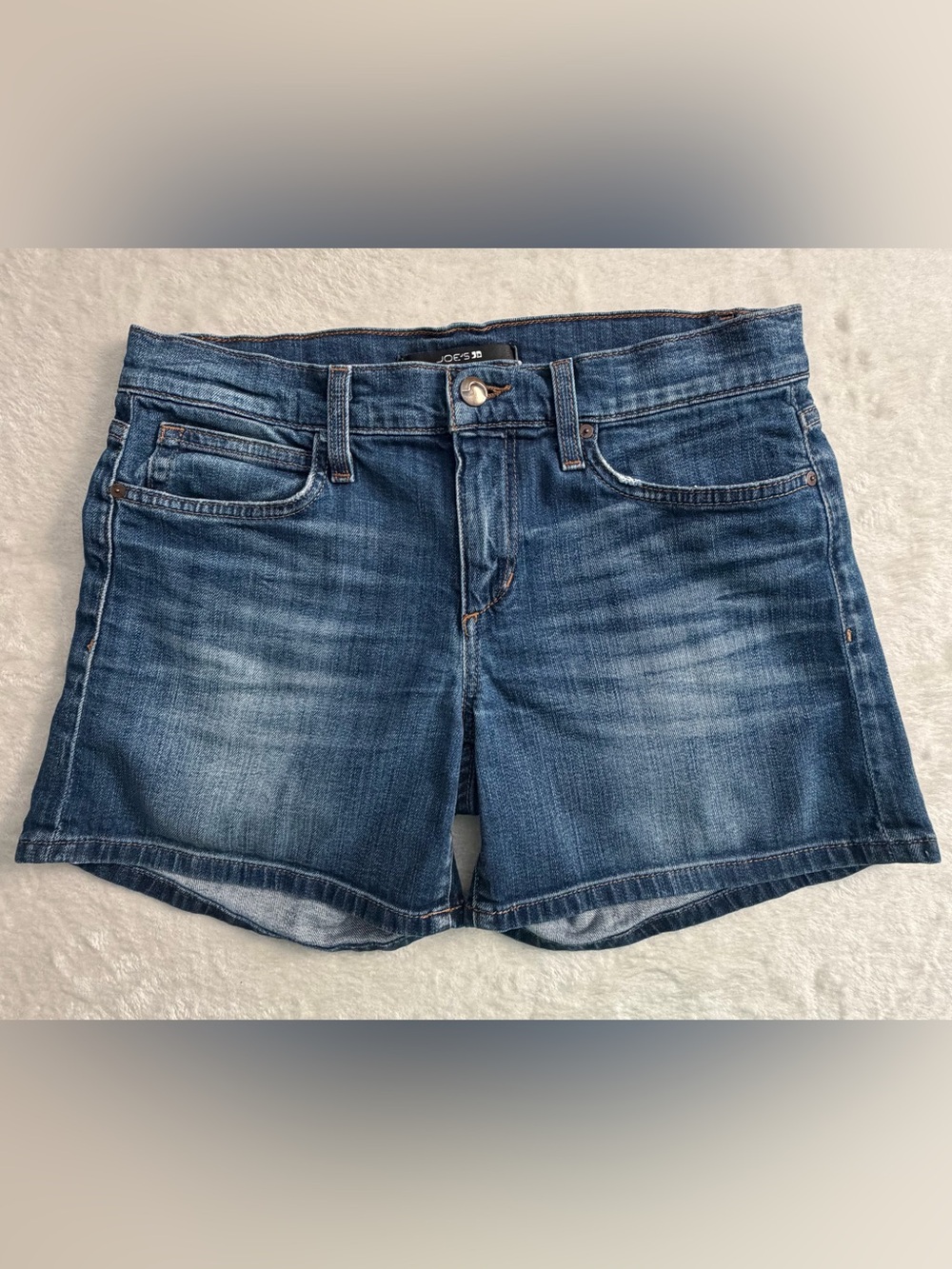 Joe’s Classic Mid-Rise Blue Denim Shorts
